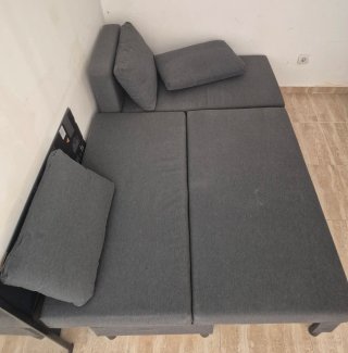 Sofá Cama Gris Tela