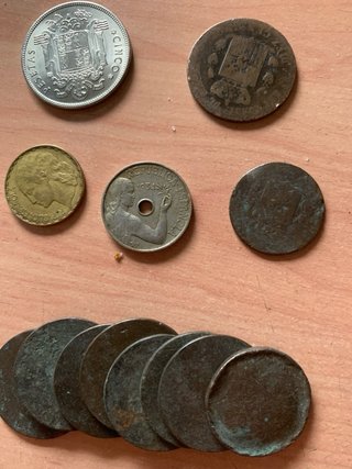 Lote monedas antiguas varias 14 monedas