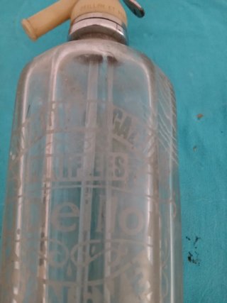 Sifón antiguo cristal grueso