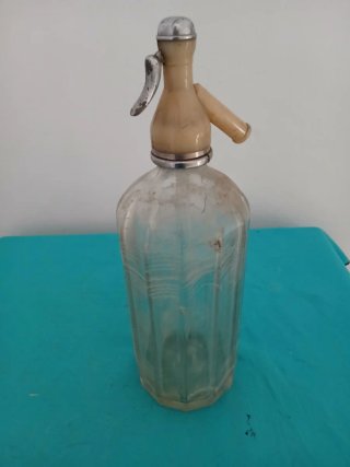 Sifón antiguo cristal grueso