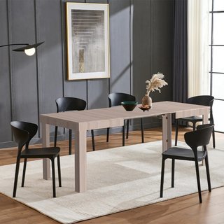 Tavolo da Pranzo Allungabile Fino a 6 Posti 120-200cm Olmo