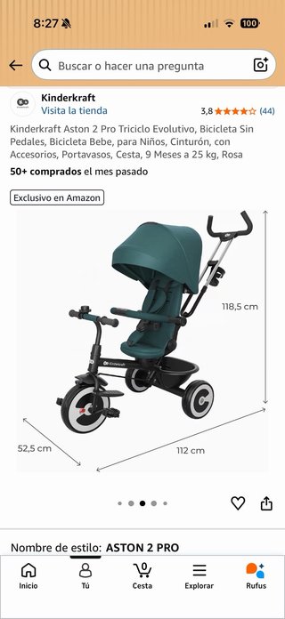 Triciclo Kinderkraft Evolutivo Verde