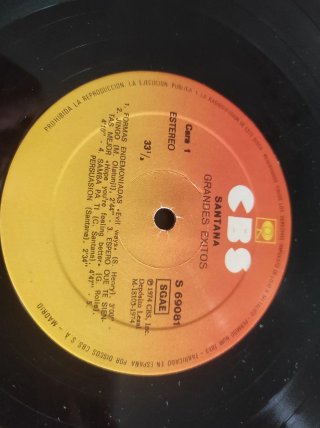 Santana Grandes Éxitos 1974 Vinilo