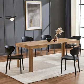 Tavolo da Pranzo Allungabile Fino 6 Posti 120-200cm Quercia