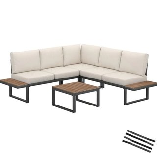 Set da giardino Eliar, 4 pezzi, con struttura in alluminio