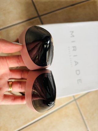 Scarpe Miriade con tacco rosa e nero Tg 37