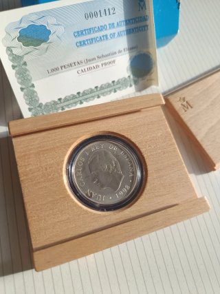 Moneda 1000 Pesetas Plata EXPO 98