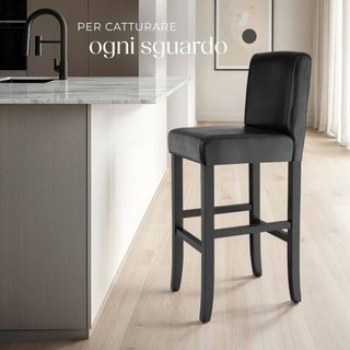 Sgabello da bar in pelle sintetica · Sedie