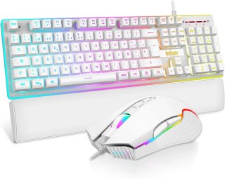 Kit Teclado y Ratón RedThunder K10 Blanco