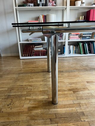 Mesa Comedor/Oficina Cristal y Metal