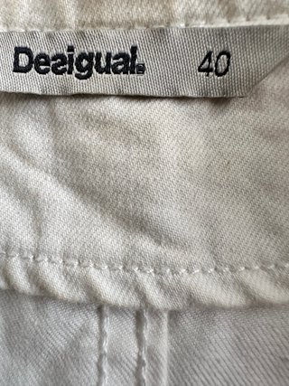 Chaqueta Desigual Blanca Bordada Talla M