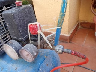 Compresor de aire azul