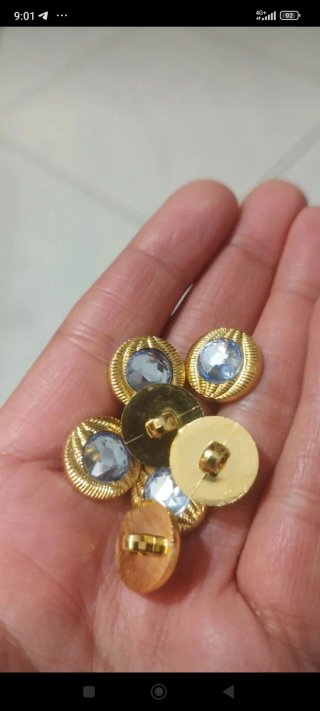 5 bottoni gioiello vintage 1,5 cm