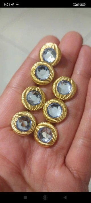 5 bottoni gioiello vintage 1,5 cm