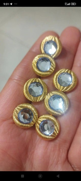 5 bottoni gioiello vintage 1,5 cm