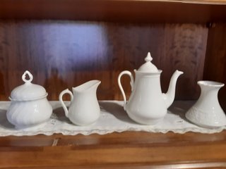 Set Lattiera, Zuccheriera, Caffettiera Ceramica Bi