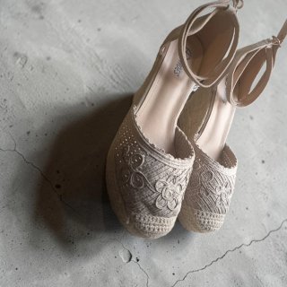 Alpargatas cuña esparto beige mujer Talla 40