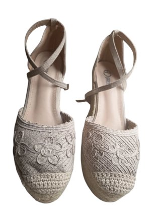 Alpargatas cuña esparto beige mujer Talla 40