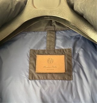 Plumífero Massimo Dutti Negro y Azul