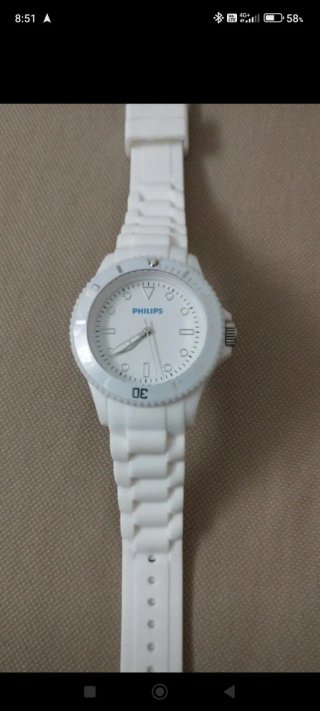 Orologio Philips Bianco e Argento
