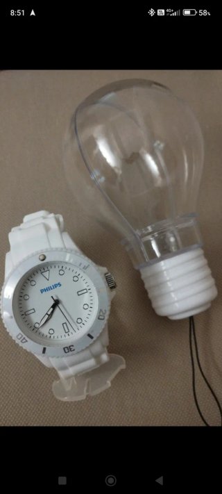 Orologio Philips Bianco e Argento