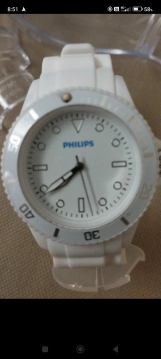 Orologio Philips Bianco e Argento
