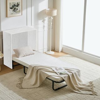 Mobile Letto a Scomparsa Singolo Salvaspazio Bianco