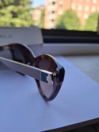 Occhiali da sole Furla marroni e turchesi