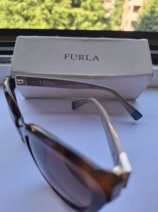 Occhiali da sole Furla marroni e turchesi