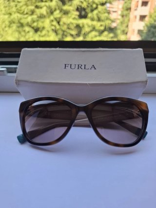 Occhiali da sole Furla marroni e turchesi