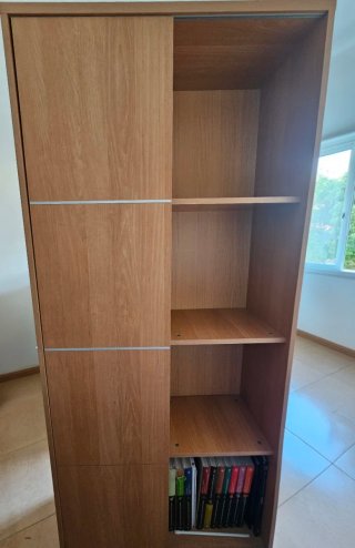 Estantería librería puertas correderas
