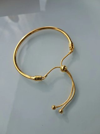 Pulsera ajustable dorada