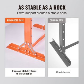Hidráulico, Prensa de Taller de Marco en H de 12 Toneladas, Placas de Estampado, Altura de Mesa de Trabajo Ajustable para Doblado o Enderezado de Metal, Talleres de Garaje o Hogares, Naranja