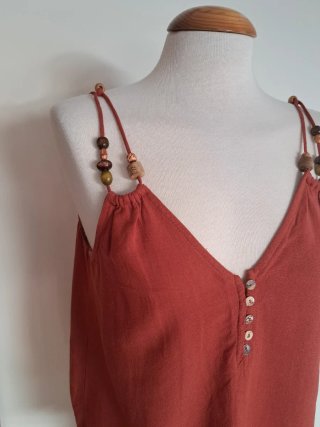 Top tirantes con abalorios Talla M