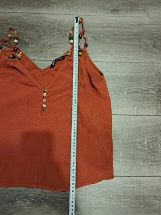 Top tirantes con abalorios Talla M