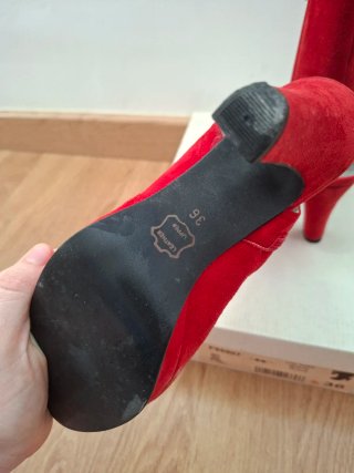 Botines sandalia Ceien rojos talla 36