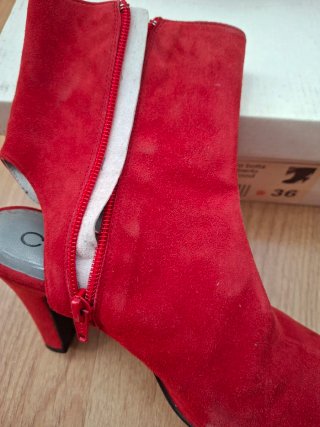 Botines sandalia Ceien rojos talla 36