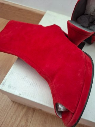 Botines sandalia Ceien rojos talla 36