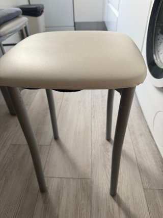 Taburetes de cocina blancos (2 unidades)