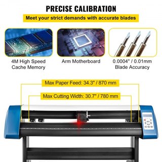 Máquina de Corte de Vinilo de 34" Plotter Cortador Sensor Semiautomático USB