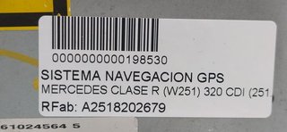 SISTEMA NAVEGACION GPS MERCEDES-BENZ CLASE R (W251) 320 CDI (251.022)