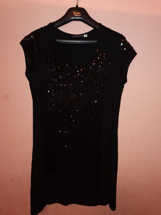 Vestido negro lentejuelas