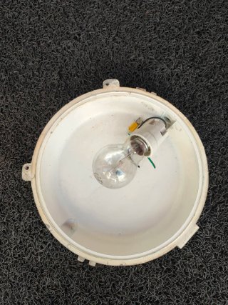 Lampada Industriale Vintage alluminio vetro