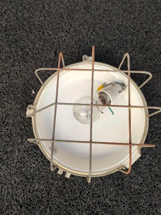 Lampada Industriale Vintage alluminio vetro
