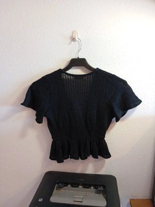 Top Pull&Bear Negro Corto