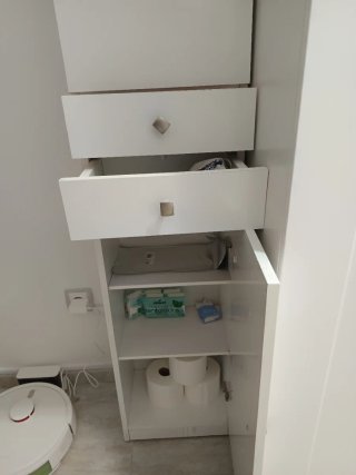 Armario de baño de madera blanco