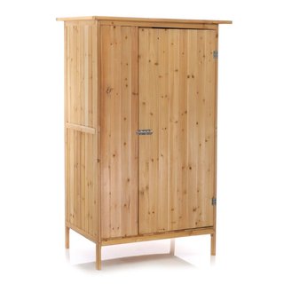 Wiltec | Armadio da giardino a un'anta in legno