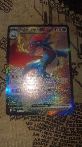 Carta Pokémon Salamance EX 187 Juntos de Aventuras