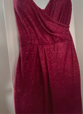 Vestido brillo fucsia