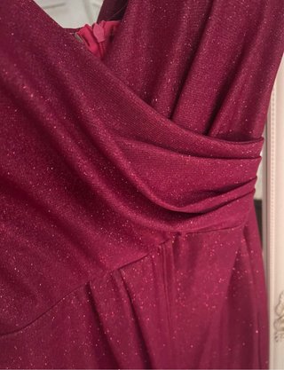 Vestido brillo fucsia